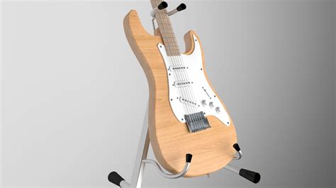 Guitarra eléctrica Modelo 3D 30 3ds fbx obj Free3D