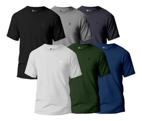 Kit 6 Camisetas Masculinas Básicas P Ao Gg Gola Redonda Frete grátis