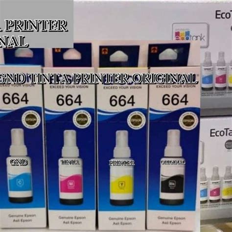 Promo TINTA EPSON 664 ORIGINAL 1 SET Diskon 23 Di Seller SENTRA