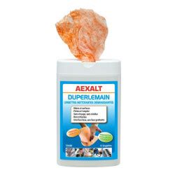 Aexalt 15 Lingettes nettoyantes dégraissantes mains et surfaces