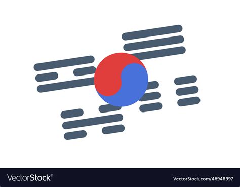 Modern Korean Flag Design Royalty Free Vector Image