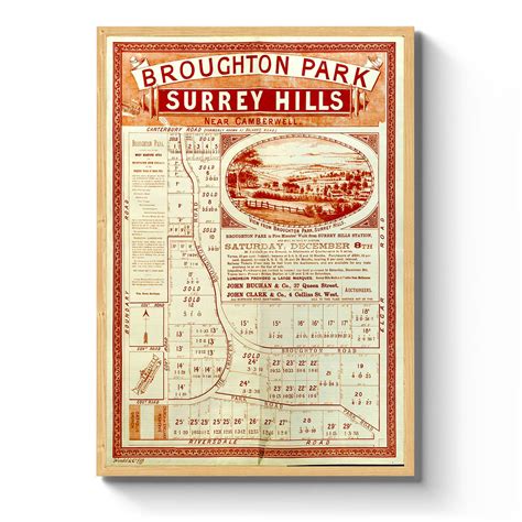 Surrey Hills, Victoria Australia Vintage Map #86 (1883) – Vintage Maps