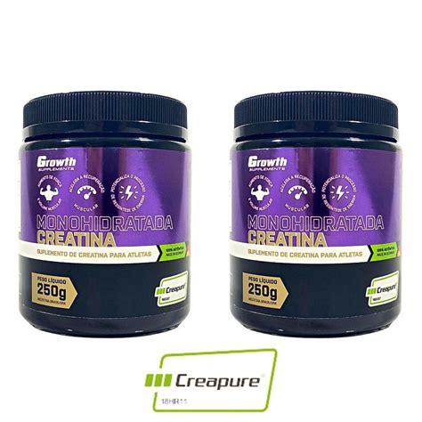 Kit Combo 2x Creatina Creapure 250g Growth Natural Netshoes