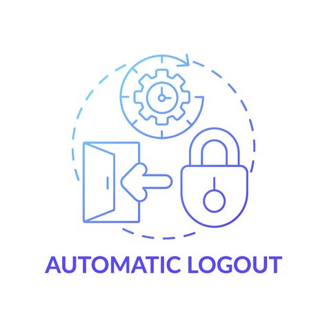 Automatic Logout Concept Icon Vector Art At Vecteezy