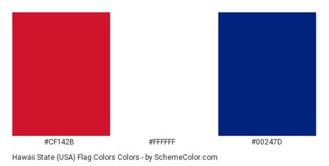 Hawaii State (USA) Flag Colors Color Scheme » Blue » SchemeColor.com