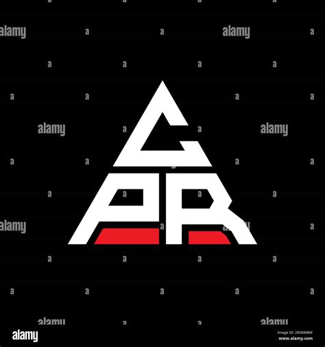 CPR triangle letter logo design with triangle shape. CPR triangle logo design monogram. CPR ...