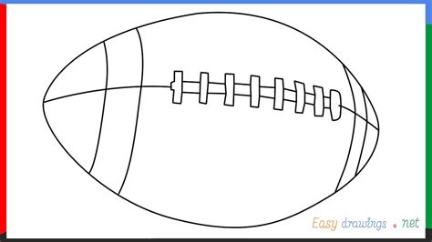 How To Draw A Rugby Ball Step By Step Continue Drawing The Lines As If