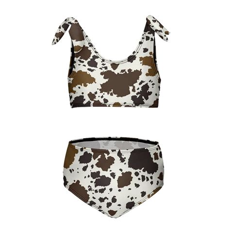 Cowhide Pattern Girl S 2 Piece Bikini Set Beach Sport Swimsuit Swimwear 6 7Y110cm Walmart