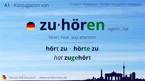 Konjugation Des Verb Zuh Ren Alle Zeitformen Lernen Bersetzung