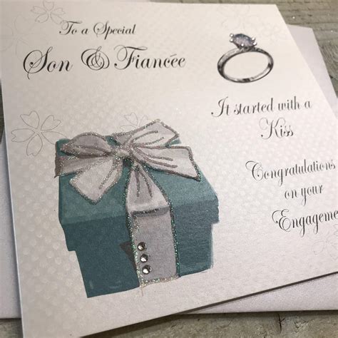 White Cotton Cards PD223 to A Special Son and Fiancée It Started with A