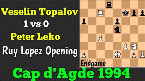 Veselin Topalov Vs Peter Leko Cap D Agde Chess Youtube