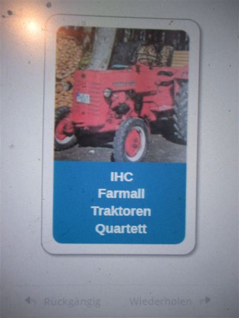 Farmall IHC Traktoren Quartett 32 Karten Kaufen Auf Ricardo