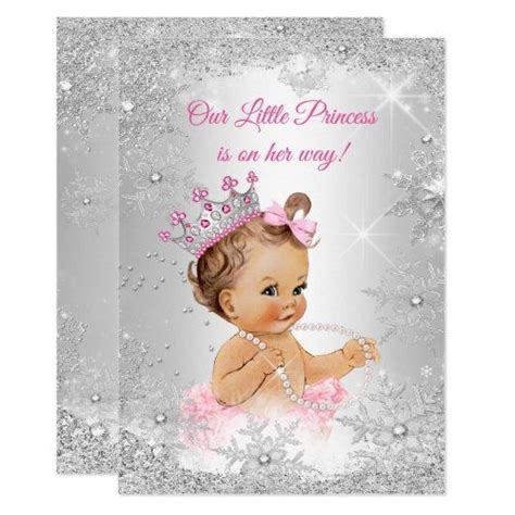 Princess Baby Shower Carriage Pink Black Blonde Invitation Zazzle Artofit