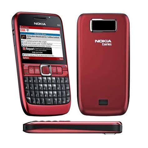 Nokia E63 Red Non Cmaera Nokia Phone Zoneofdeals