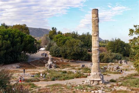 Ruins Of Temple Of Artemis At Ephesusselcuk Stock Photo Image Of