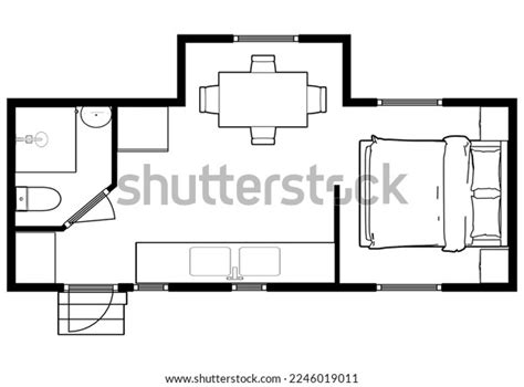 Travel Trailer Floorplans Popular Travel Trailer Stock Illustration 2246019011 Shutterstock