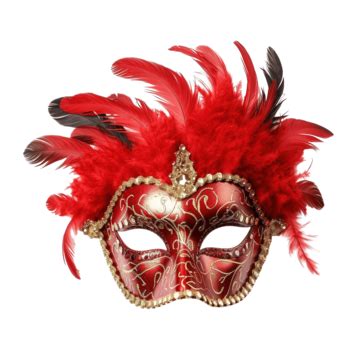 Red Mardi Gras Mask With Feathers, Mask, Red, Feather PNG Transparent Image and Clipart for Free ...