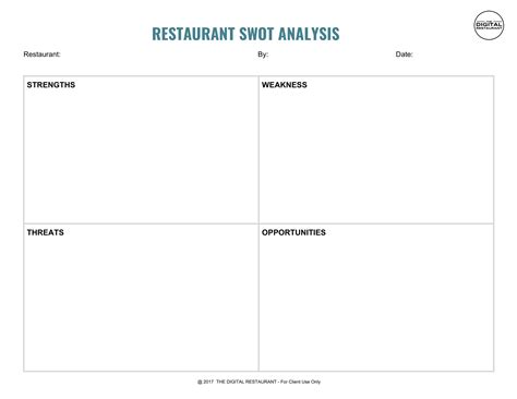 Restaurant Swot Analysis Examples Pages Docs Word Pdf