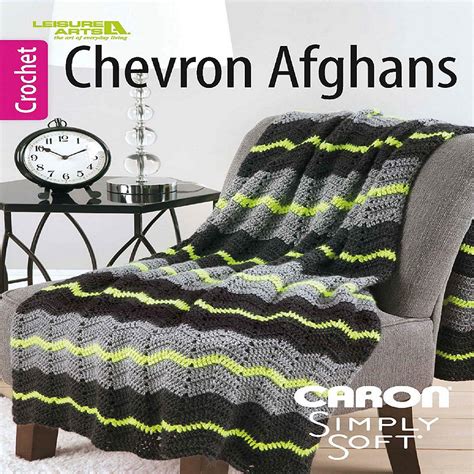 Leisure Arts Chevron Afghans Crochet Bk Oriental Trading