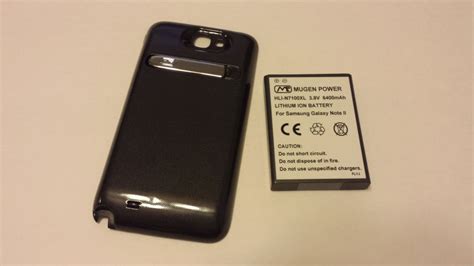 Mugen Power 6400mAh Extended Battery For Samsung Galaxy Note 2 With