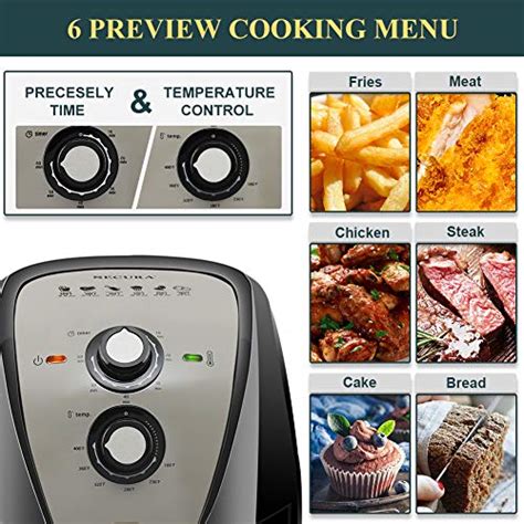 Secura Air Fryer Xl 53 Quart 1700 Watt Electric Hot Air Fryers Oven Oil Free Nonstick Cooker W