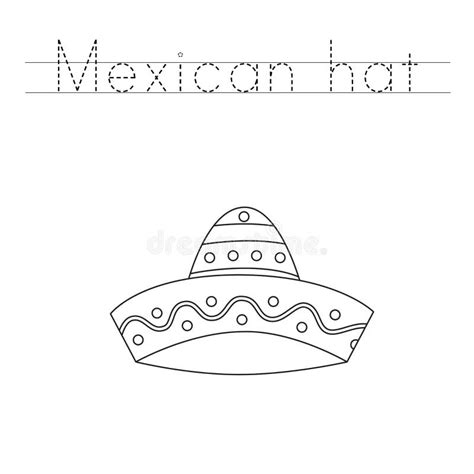 Trace The Letters And Color Mexican Hat Handwriting Practice For Kids