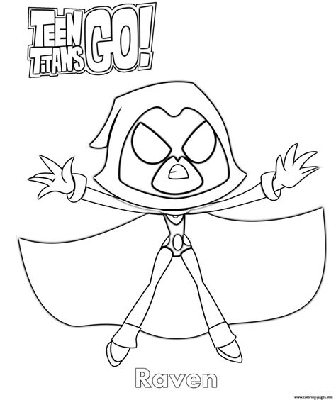 Raven From Teen Titans Coloring Pages