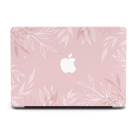 Чехол пластиковый для MacBook Air 13 M1 A2337 Розовый стайл цветков ...
