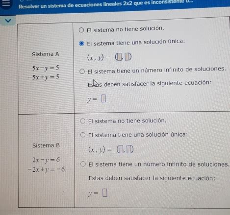 Solved Resolver Un Sistema De Ecuaciones Lineales X Que Es