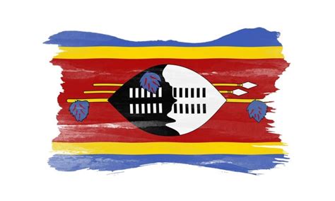 Premium Photo Eswatini Flag Brush Stroke National Flag