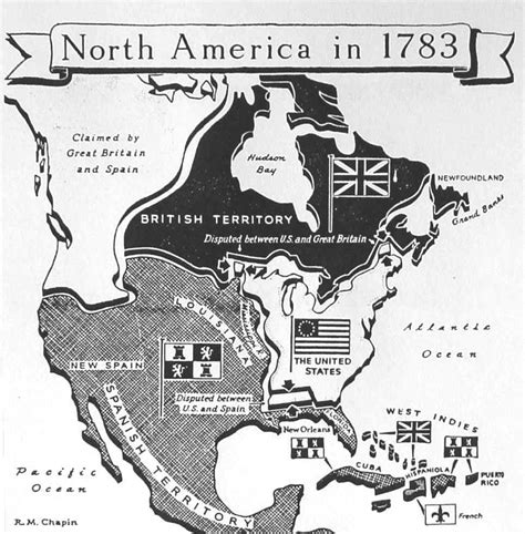 Map Of North America 1783 - Europe Mountains Map