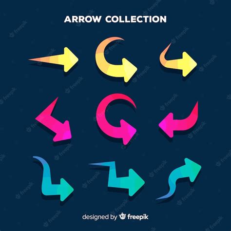 Free Vector Modern Arrow Collection With Flat Design