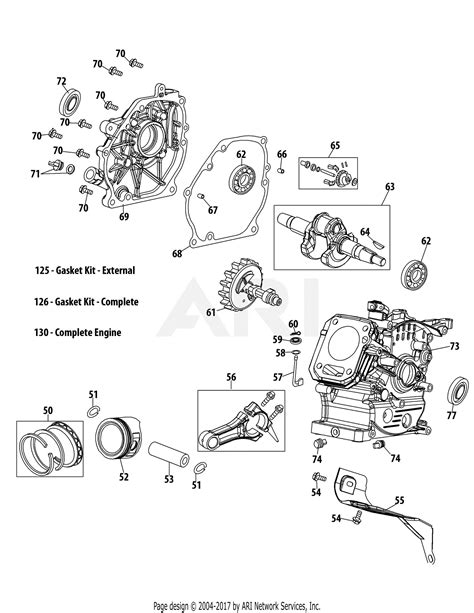 Troy Bilt 170 Tu Engine Parts Diagram For 170 Tu Crankcase