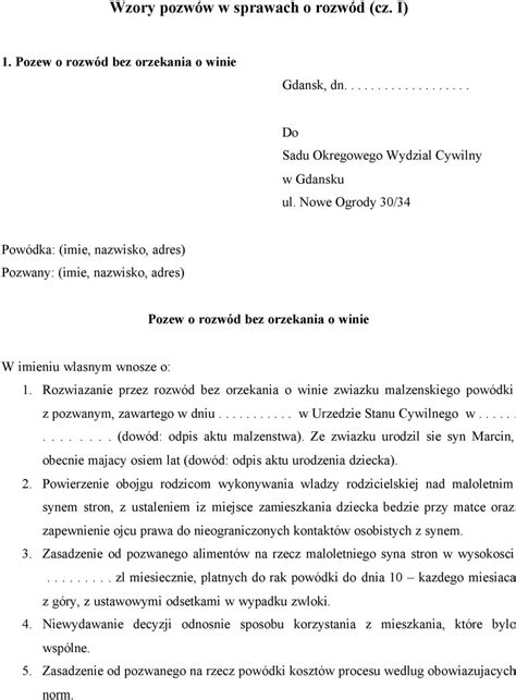 Vlašský ořech navzdory Byliny pozew o rozwód bez orzekania o winie pdf