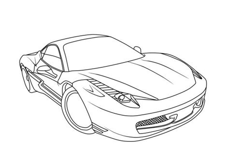 Coloriage Voiture Hot Wheels Frerrari en ligne dessin gratuit à imprimer