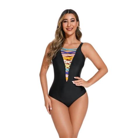 Femme Sexy Bikini Sexy Col V Contrôle Ventre Ensemble Plage Maillot De