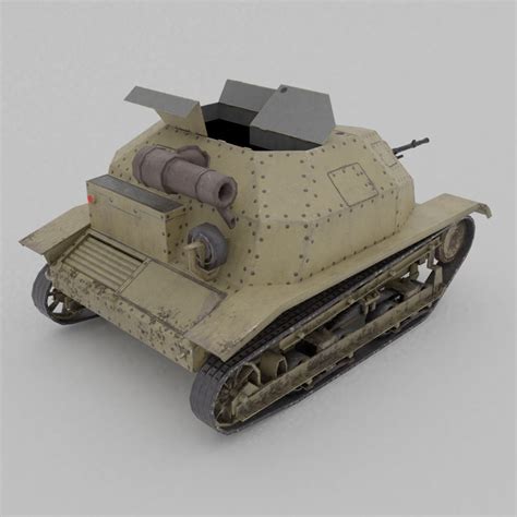 3d Model Tks Tankette Vr Ar Low Poly Cgtrader