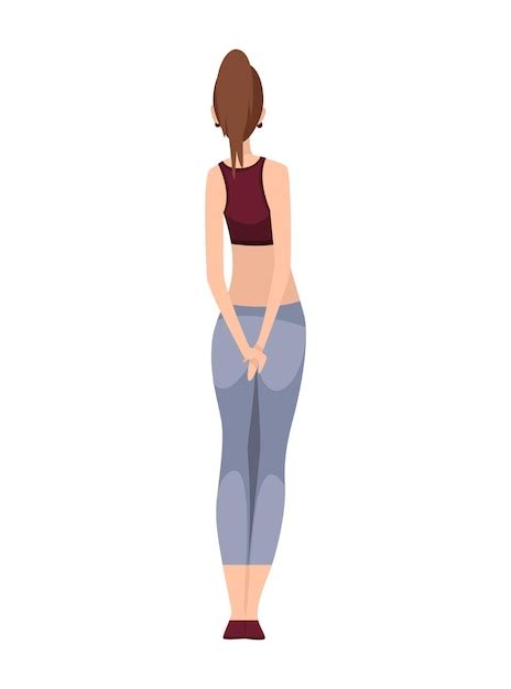 Premium Vector People Character Back View Young Human Cartoon Vector