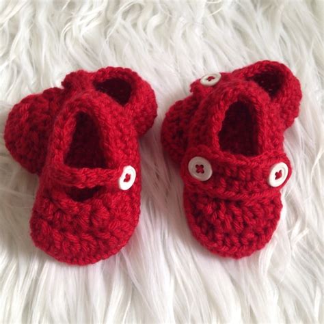 Red Baby Booties Etsy