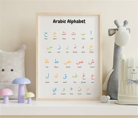 Arabic Alphabet Print Islamic Alphabet Poster Islamic - Etsy