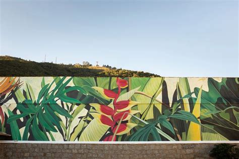 Lush Tropical Plants Mural by Thiago Mazza