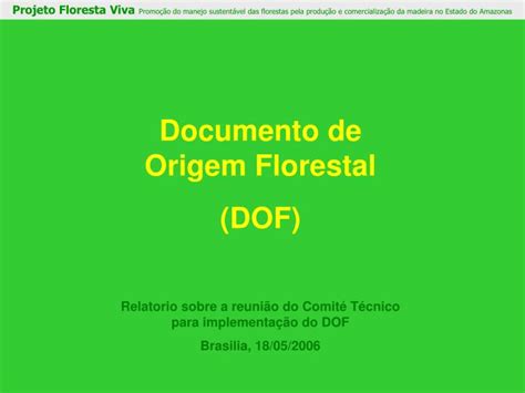 PPT Documento De Origem Florestal DOF PowerPoint Presentation Free