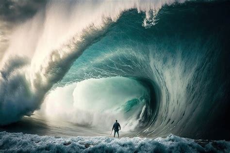 People Surfing Tsunamis