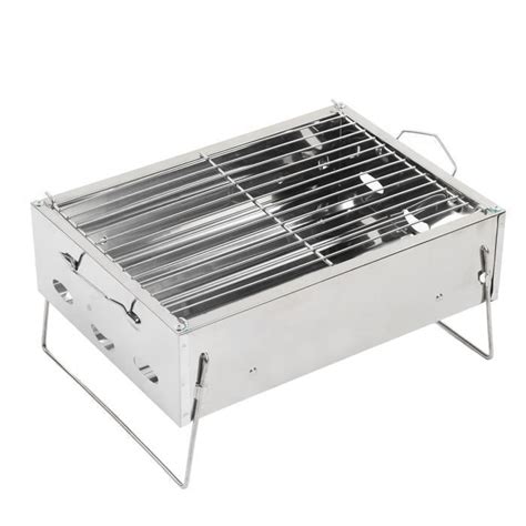 Vingvo Gril De Bbq Barbecue En Plein Air Gril Portable Pliable Charbon