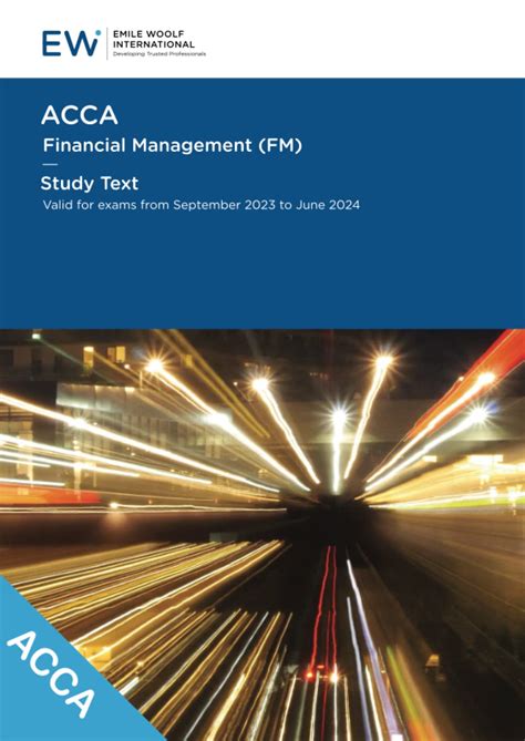 Amazon Acca Financial Management Fm Study Text Acca