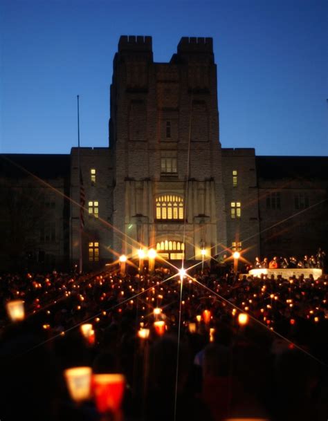 A Candlelight Vigil Following The Shootings At Virgnina Tech In 2007 Virginia Tech Shooting