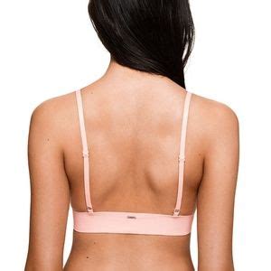 Pink Victoria S Secret Intimates Sleepwear New Pink Nude Mesh Triangle Bralette With Stars