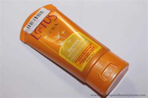 Lotus Herbals Safe Sun De Tan After Sun Face Pack Review