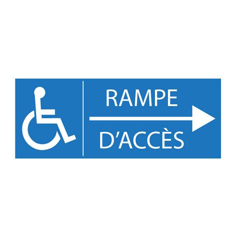 Plaque Pmr Rampe D Acc S Droite