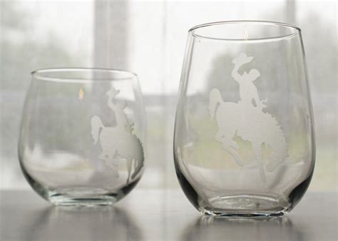 Etched Wine Glass - MADE